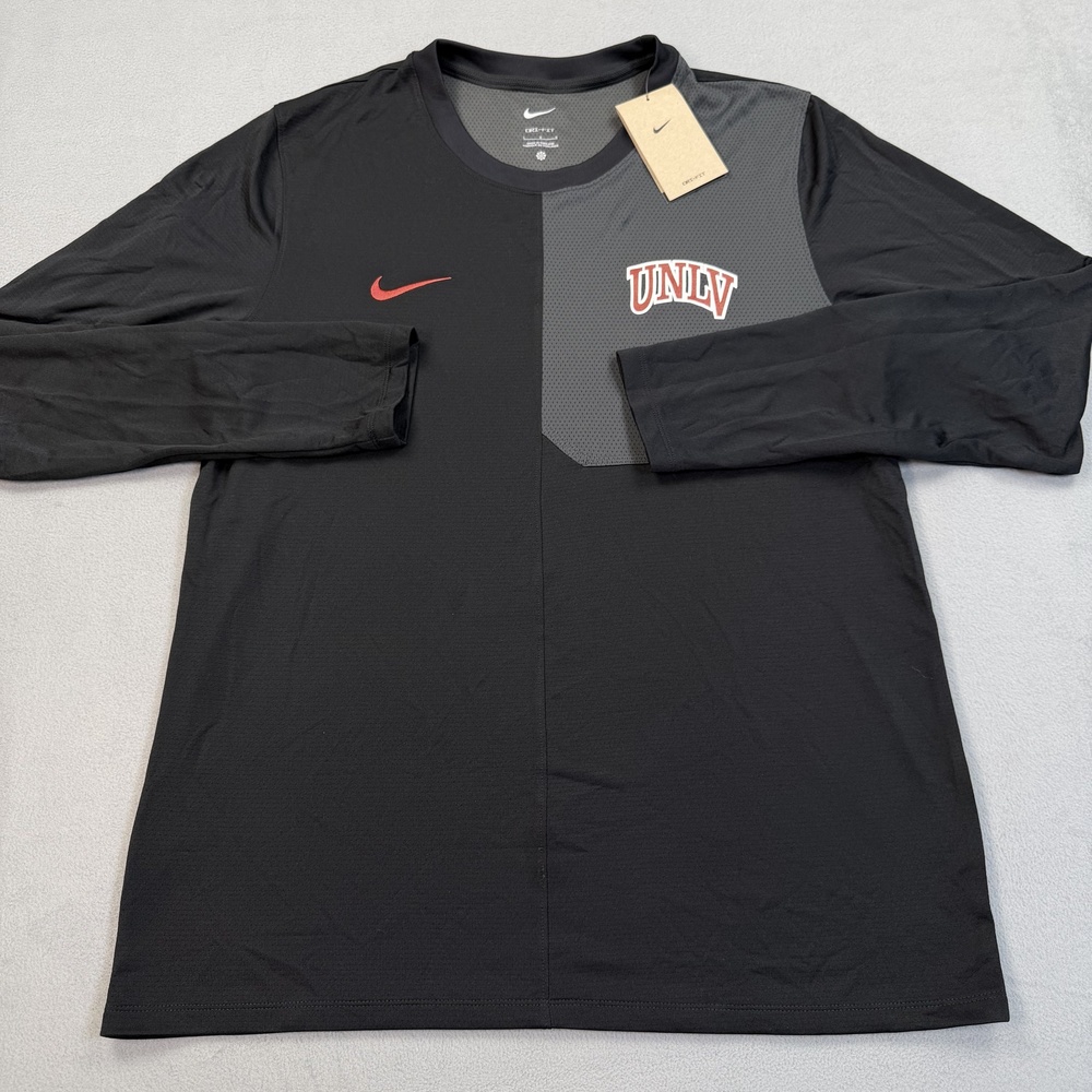 UNLV Rebels Shirt Mens Large Black NCAA Football Nike Dri Fit Long Sleeve